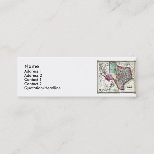 Texas Map and State Flag Business Cards