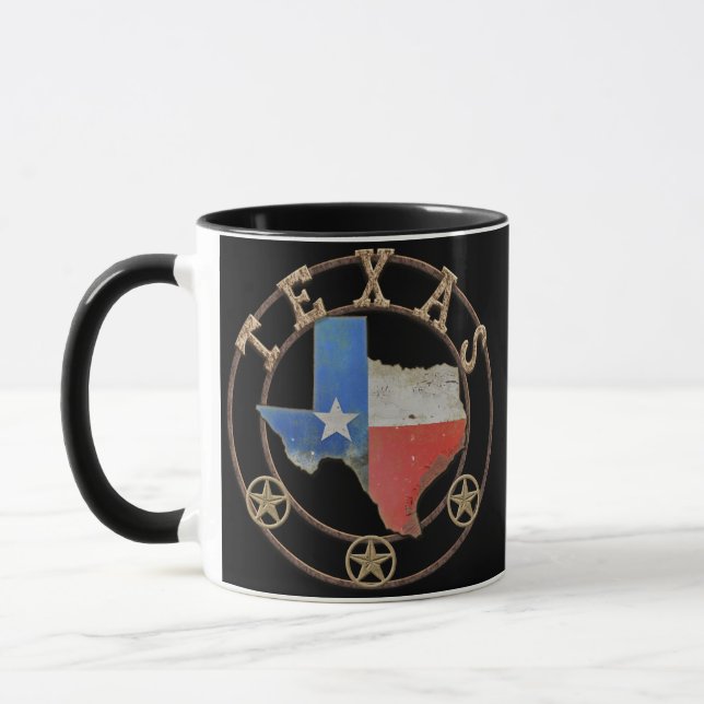 Texas Map Barn Art  Mug (Left)