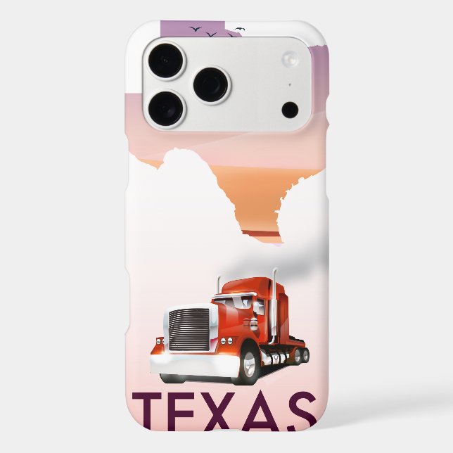 Texas Map Big Rig Iphone Case (Back)