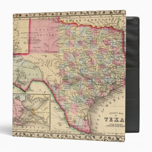 Texas Map by Mitchell Binder (Front/Inside)