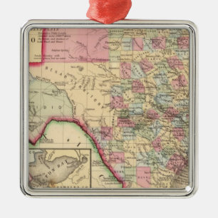 Texas Map by Mitchell Metal Ornament