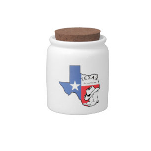 Texas Map Candy Jar