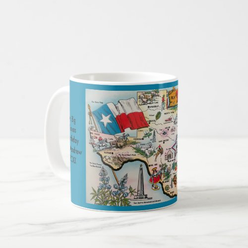 Texas Map Custom Mug