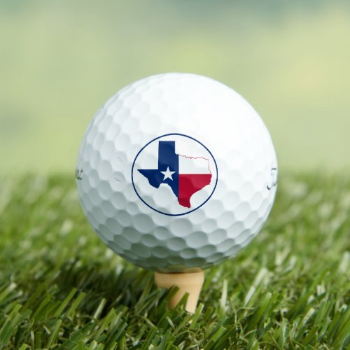 Texas map flag golf balls