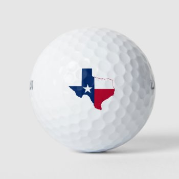 Texas Map Flag Golf Balls by flagart at Zazzle