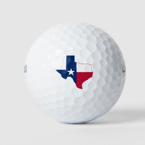 Texas map flag golf balls