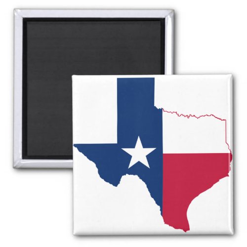 Texas map flag magnet