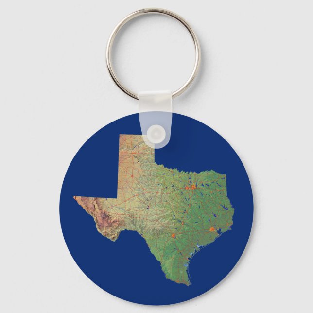 Texas Map Keychain (Front)