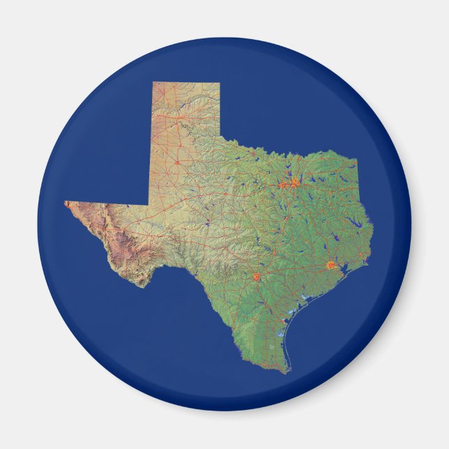 Texas Map Magnet (Front)
