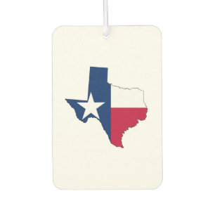 Texas Map Outline and Flag Air Freshener