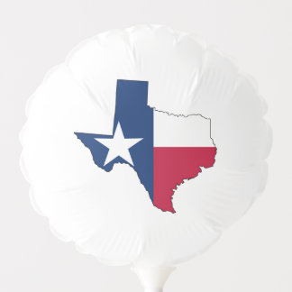Texas Map Outline and Flag Balloon