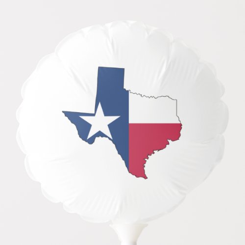 Texas Map Outline and Flag Balloon