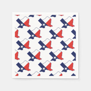 TEXAS MAP PAPER NAPKINS