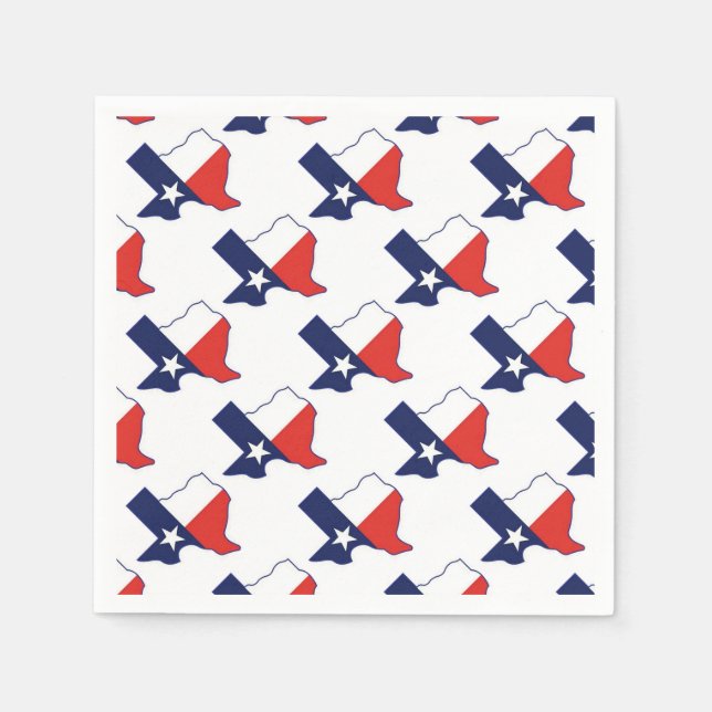 TEXAS MAP PAPER NAPKINS (Front)