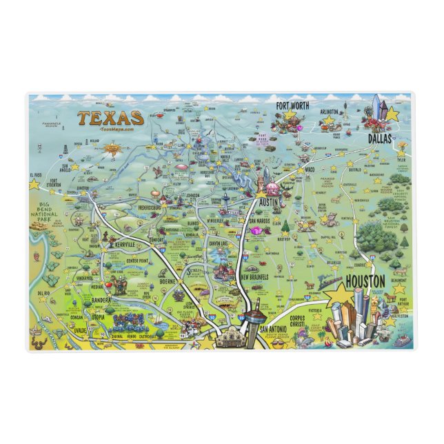 Texas Map Placemat (Front)