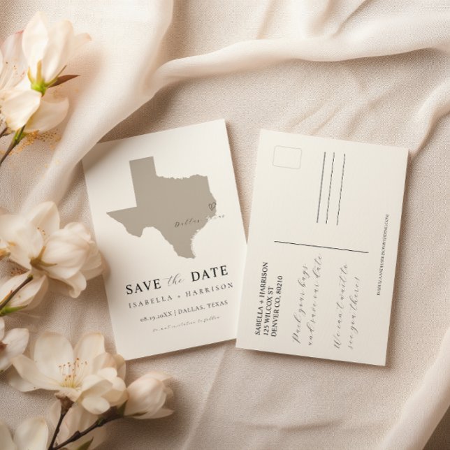 Texas Map Save the Date Template (Creator Uploaded)
