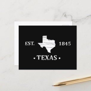 Texas map white the lone star state holiday postcard