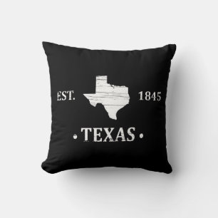 Texas map white the lone star state throw pillow
