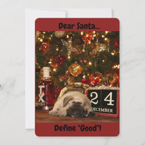 Texas Mastiff puppy christmas card