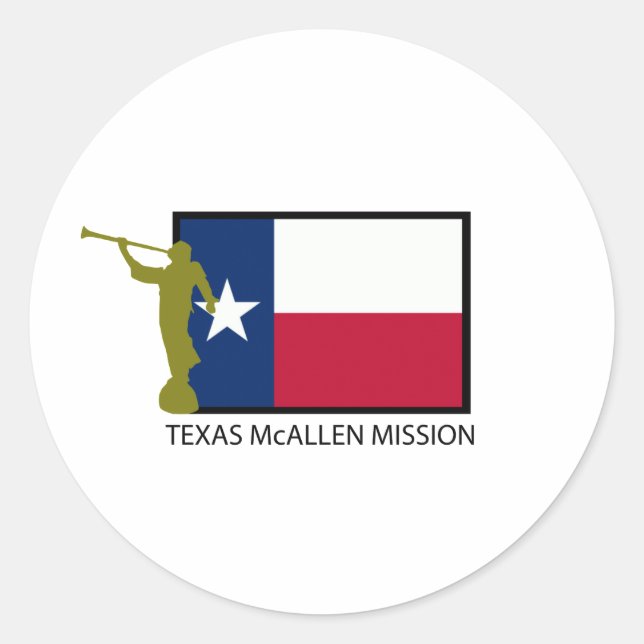 TEXAS McALLEN MISSION LDS CTR Classic Round Sticker (Front)