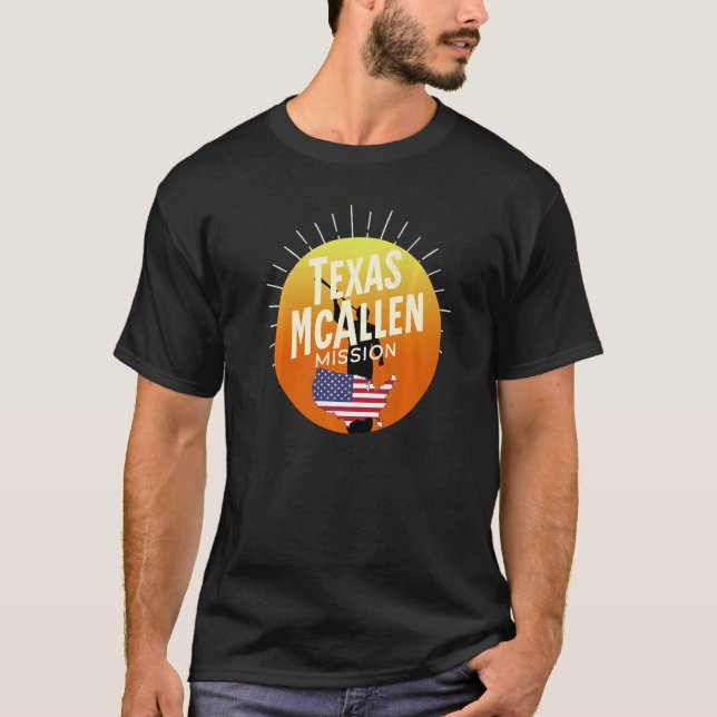 Texas McAllen Mormon LDS Mission Missionary CTR Pr T-Shirt (Front)
