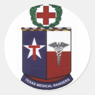 texas medical Rangers round decal Classic Round Sticker