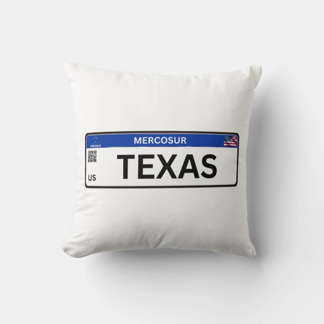 Texas Mercosur Throw Pillow (Front)