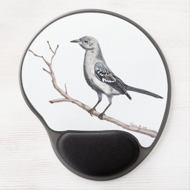Texas Mockingbird Gel Mousepad (Front)