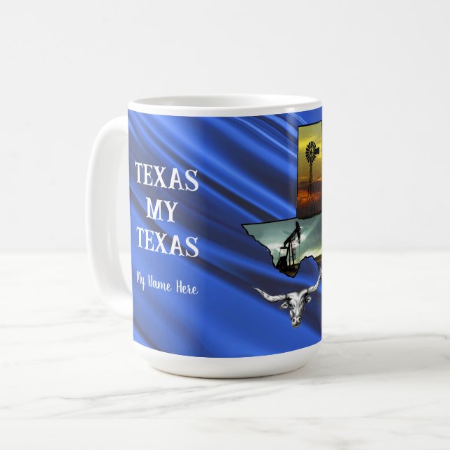 Texas My Texas personalized Coffee Mug (Front Left)