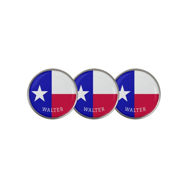 Texas my Texas - State Flag personalized Golf Ball Marker (3 Up)