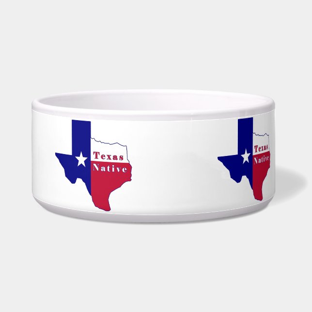 Texas Native Flag Map Bowl (Right)