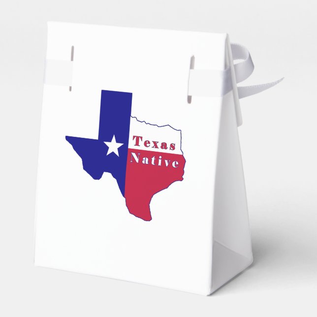Texas Native Flag Map Favor Boxes (Back Side)