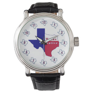 Texas Native Flag Map Watch