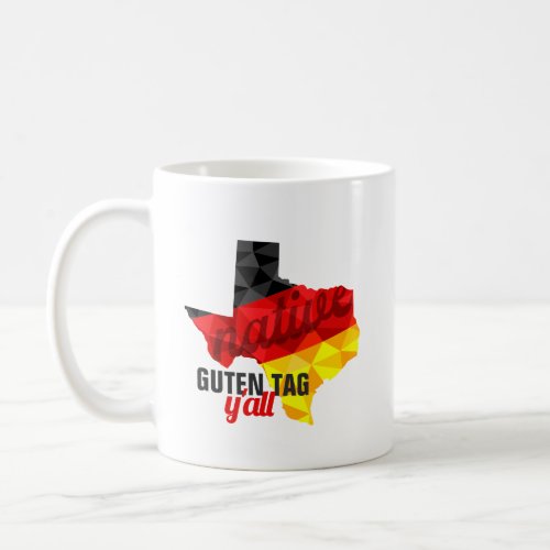 Texas Native Polygon German Flag Coffee Mug