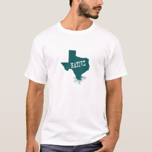 Texas Native Roots State Silhouette Map Shape T-Shirt