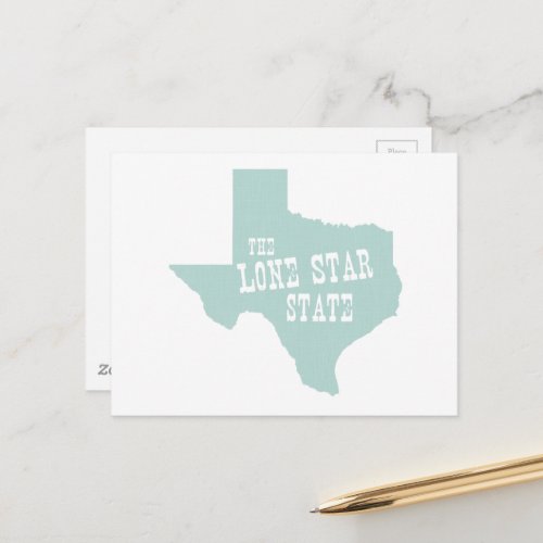 Texas Nickname Texan Lone Star State Texian Motto Postcard
