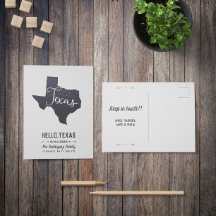 Texas Night Stars State Shape Moving Announcement