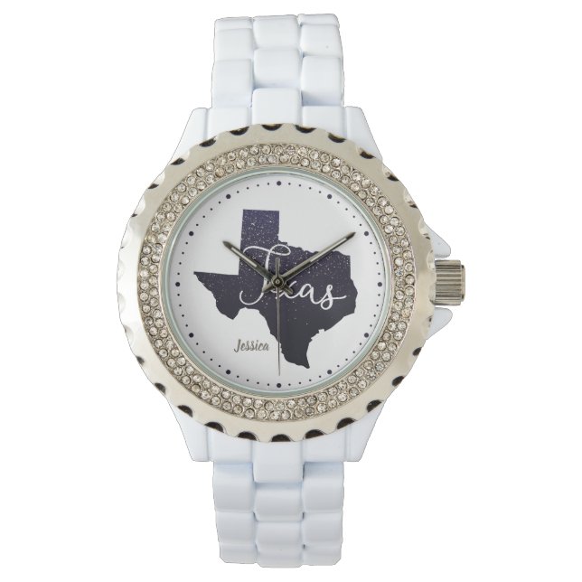 Texas Night Stars State Shape Watch (Front)