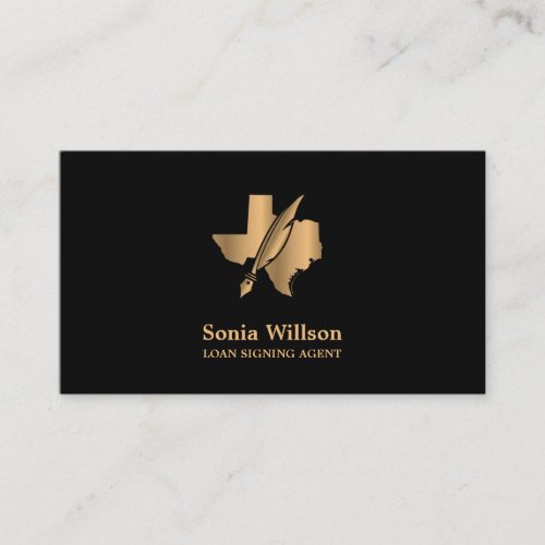 Texas Notary Loan Signing Agent Modern Blush Pink  Business Card