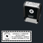 Texas Notary Public Self Inking Rubber Stamp<br><div class="desc">Notary Public with noted state and working credentials.</div>