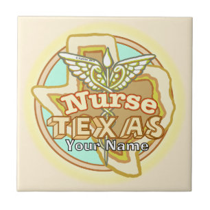 Texas Nurse Caduceus Tile