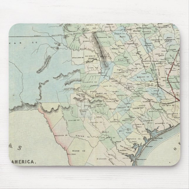 Texas of the United States of America Mouse Pad (Front)