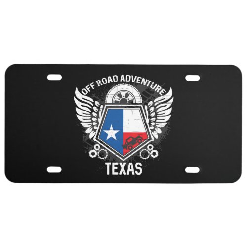 Texas Off Road Adventure 4x4 Trails Mudding License Plate