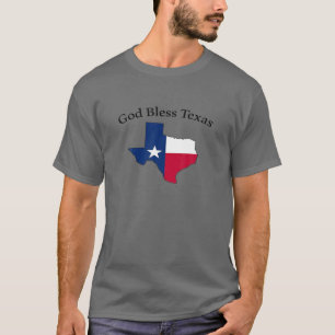 Texas Ohio God Bless Texas Design, Texas Flag T-Shirt