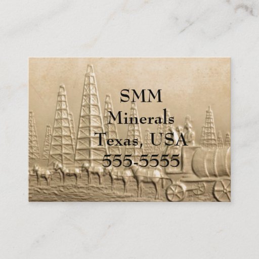 Customizable Texas Oil Business Card