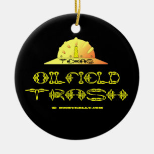 Texas Oil Field Trash,Hard Hat,Oil Field Trash,Oil Ceramic Ornament