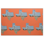 Texas Oil  Gas Rig  Print Fabric  9" Square