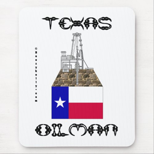 Texas OilmanOil Field MousepadOilGas Mouse Pad