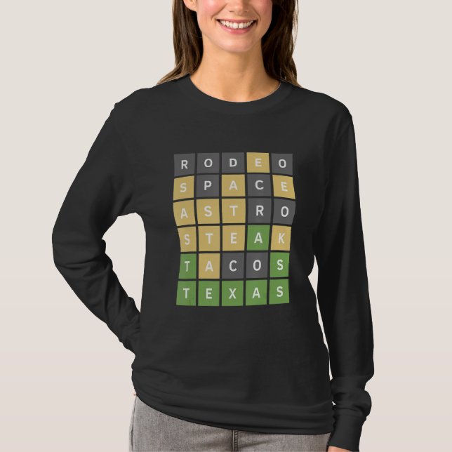 Texas  Online Word Game T-Shirt (Front)