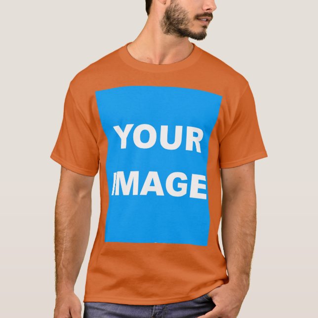 Texas Orange Add Your Image Photo T-Shirt (Front)